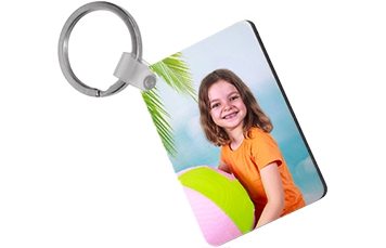Porte-clés photo en bois